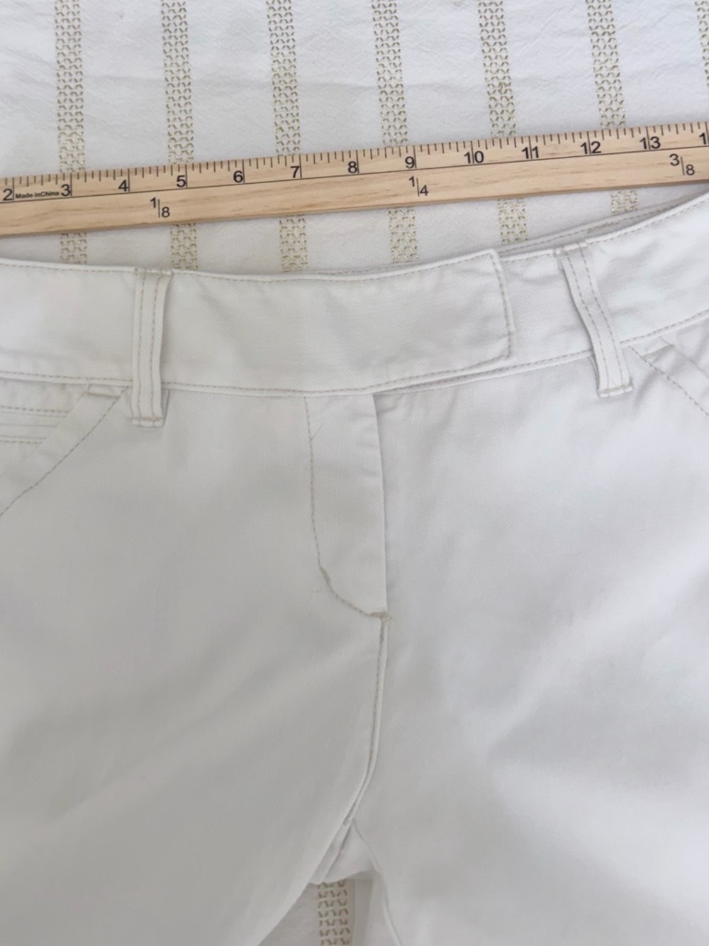 Ann Taylor White Cropped Wide Leg Pants Size 4 Stretch - Picture 11 of 11